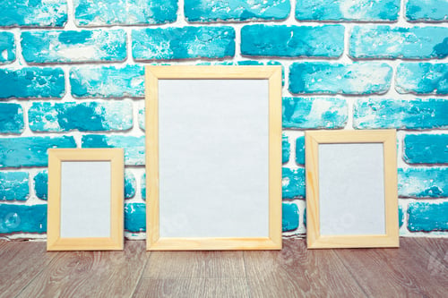 Preview: Picture frame on brick wall