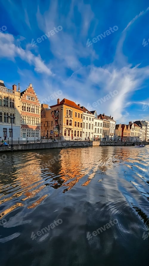 Preview: Canal Scene with Old Architecture in Ghent