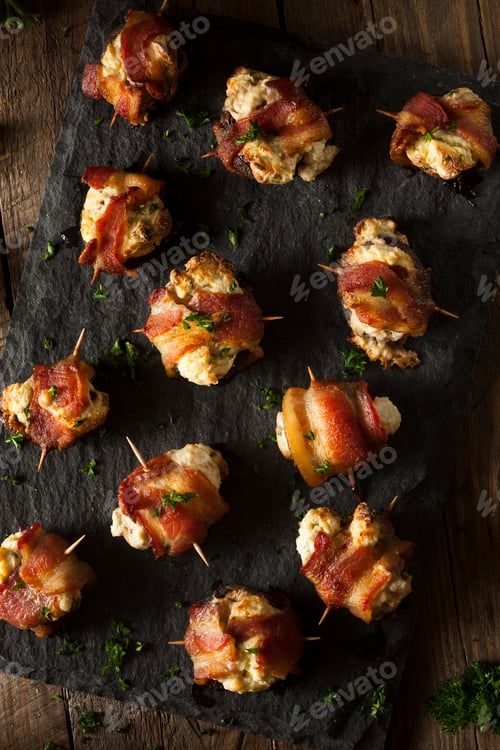 Preview: Homemade Bacon Wrapped Mushrooms