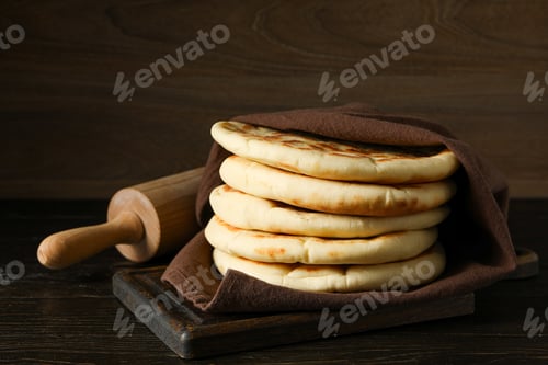 Preview: Tasty bakery food concept - delicious Pita, food for making in home