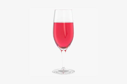 Preview: Tall wine glass filled with red liquid