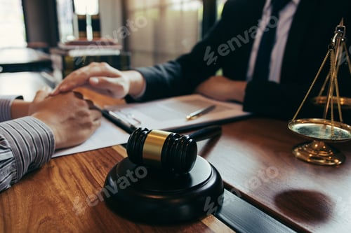 Preview: Lawyer and the court are using their hands to console the client who is aware that they will not win