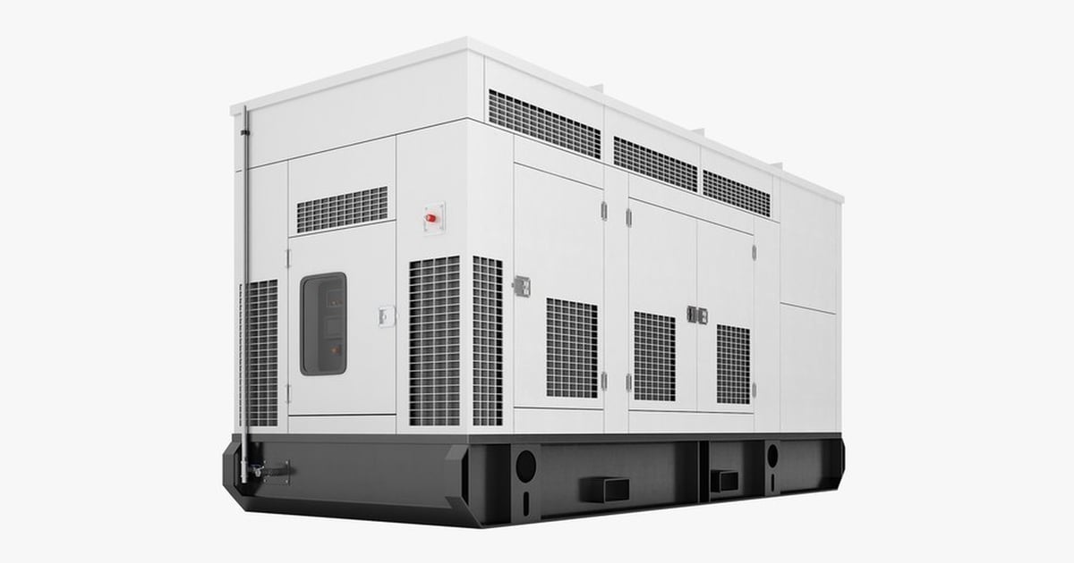 Industrial Mobile Gaseous Power Generator Unit 3D, Incl. energy & gas ...