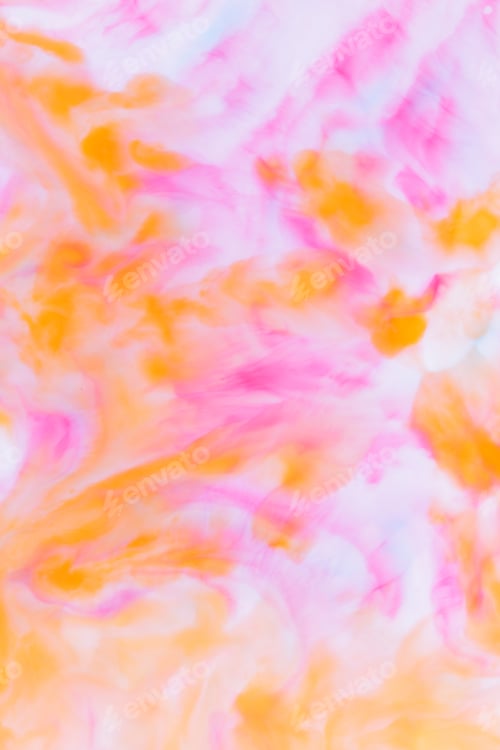 Preview: Orange Pink Background On Liquid, Orange Minimalistic Background, Pop Art Pattern, Pastel Texture