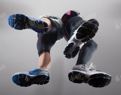 Preview: Close up of couple?s running shoes