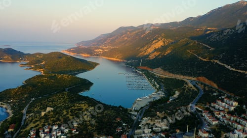 Preview: Town of Kas surrounded by sea bay and mountains.