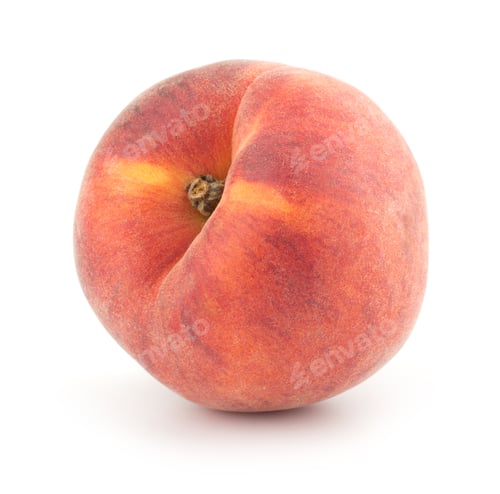 Preview: Ripe peach fruit isolated on white background