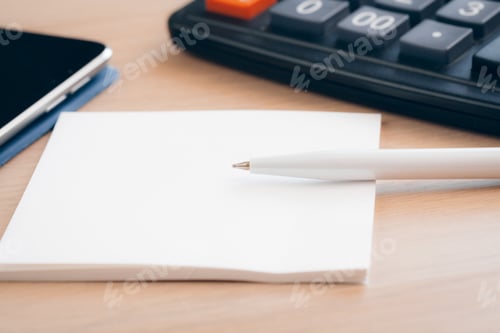 Preview: Pen and notebook up close on an office desk