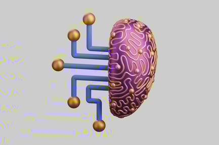 Preview: Purple brain circuitry illustration