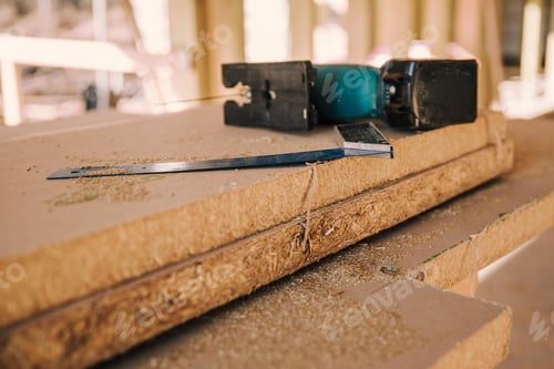 Preview: Carpentry tools on a wooden workbench