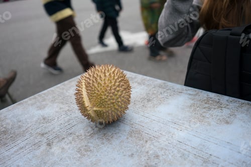 Preview: opened fresh fruit on grey board in Malaysia
