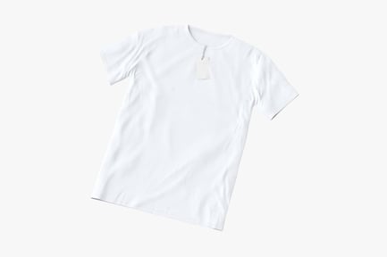 Preview: White Cotton Crew Neck T-Shirt with Tag