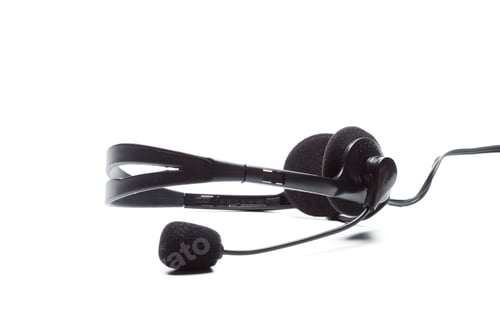 Preview: headset with microphone isolated on white