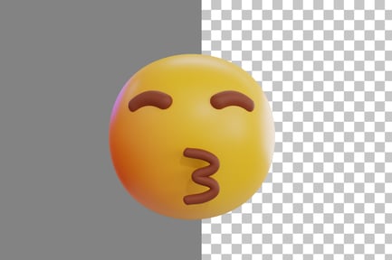 Preview: Kissing Face with Smiling Eyes Emoji 3D Icon
