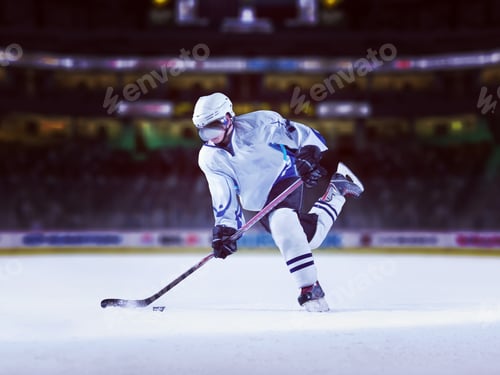 Preview: ice hockey player in action