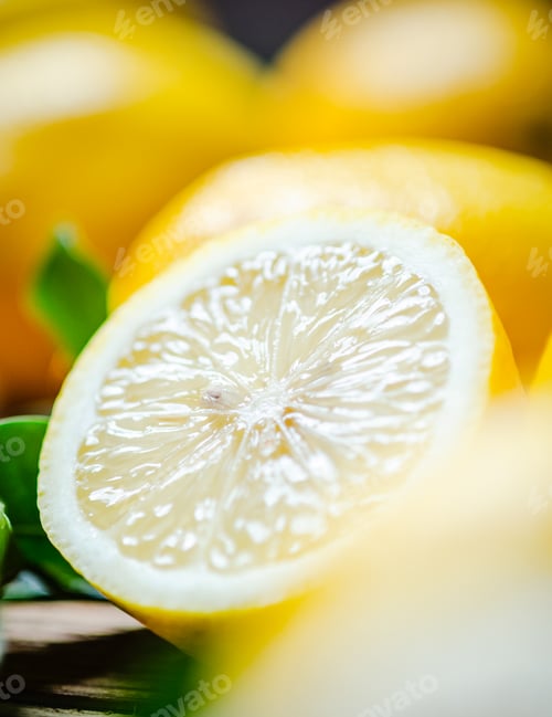 Preview: Fresh lemons macro.