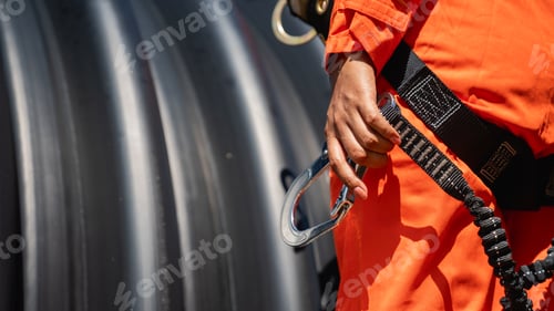 Preview: Engineers work inside a large steel pipe, building a tunnel for an oil, gas, and fuel pipeline.