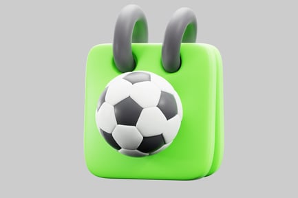 Preview: Green padlock with soccer ball