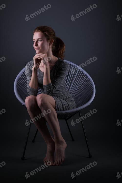 Preview: Beauty Woman With Luxurious Long Red Hair As Background. Beauty Model Girl