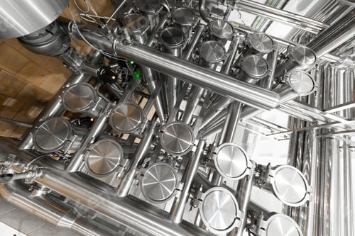 Vista previa: Cheese-making equipment in manufacture of hard cheese background