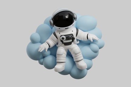 Preview: Astronaut with cloud decoration