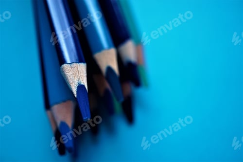Preview: Colors, backgrounds, Colorful, Blue, Pencils, Draw, Art