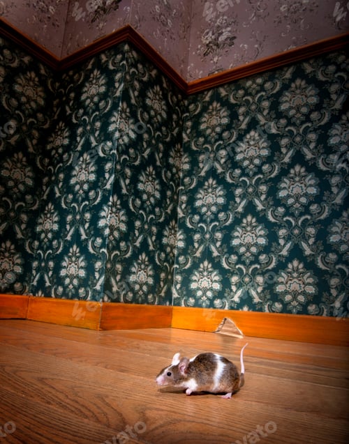 Preview: Brown and White Mouse on Wooden Floor