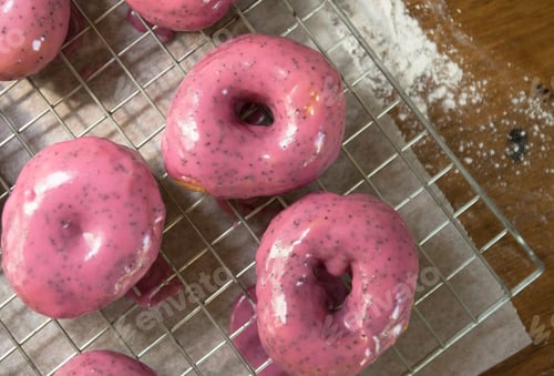 Preview: Homemade doughnuts food photography recipe idea