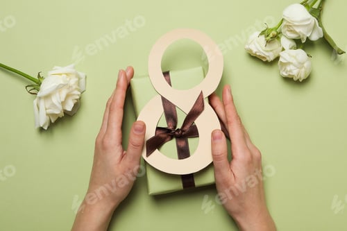 Preview: Concept of 8 march, Women day, top view