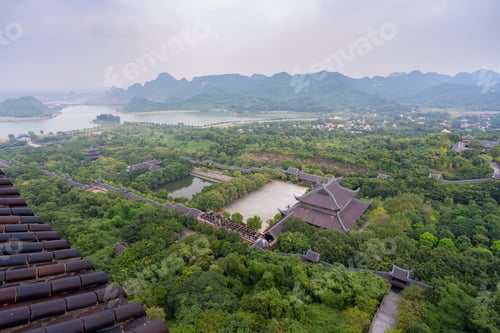 Preview: Aerial view of the Bai Dinh Pagoda in Vietnam.