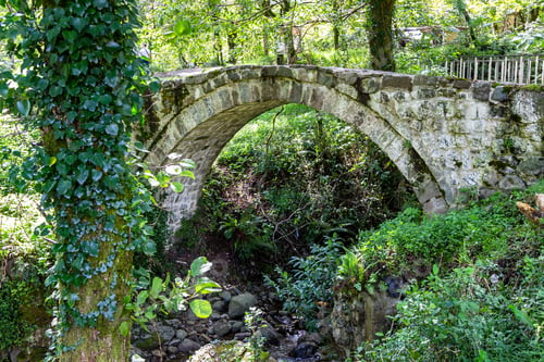Preview: view of Mirveti Arch Bridge in Adjara in autumn