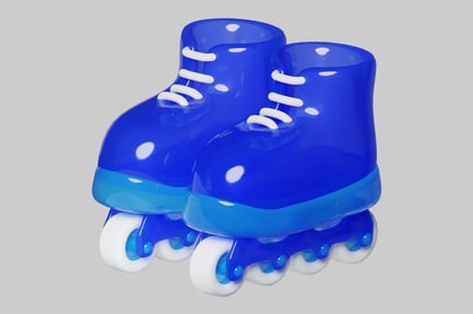 Preview: Blue roller skates
