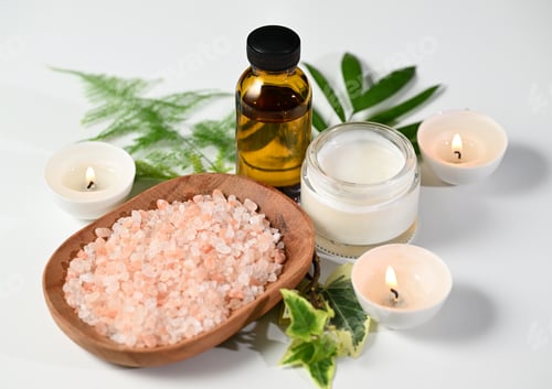 Preview: Bodycare products on white table