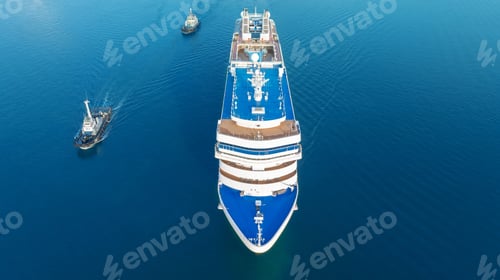 Preview: Cruise Ship, Cruise Liners beautiful white cruise ship above luxury cruise in the ocean sea