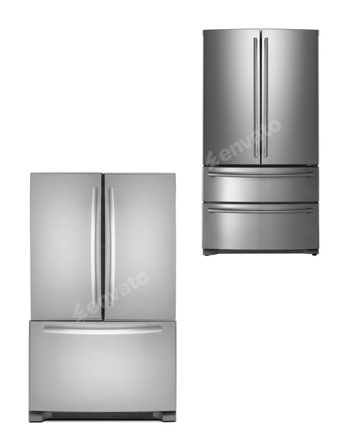 Preview: two refrigerators isolated