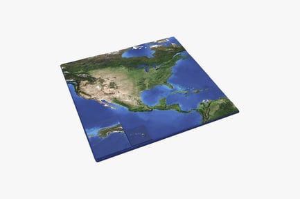 Preview: Detailed Topographical USA Map with Alaska & Hawaii