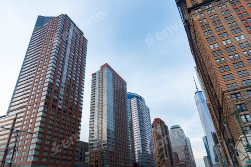 Preview: Skyscrapers lined up a street