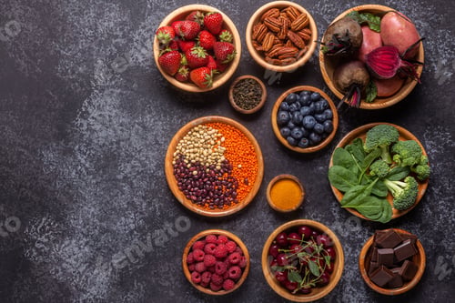 Preview: Healthy foods high in antioxidants.