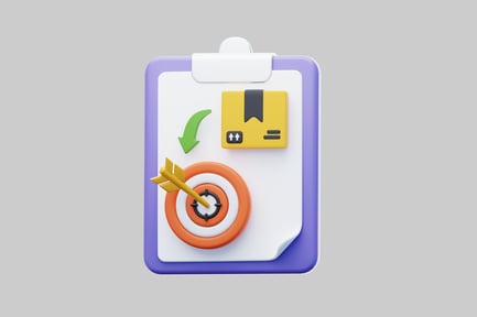 Preview: Shipping target with arrow clipboard