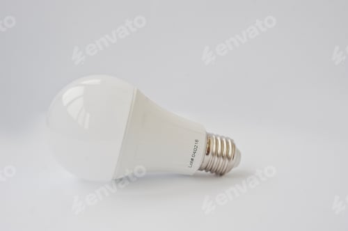 Preview: LED bulb 120 V 12 Watt E27 on white background.