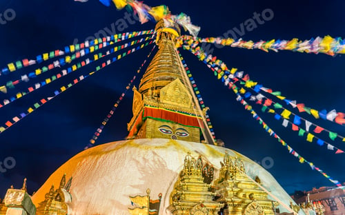 Preview: Night view of Swayambhu Stupa