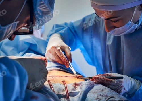 Preview: Surgeons Performing Operation in Hospital Operating Room
