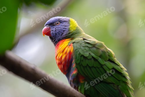 Preview: Four colored Parakeet