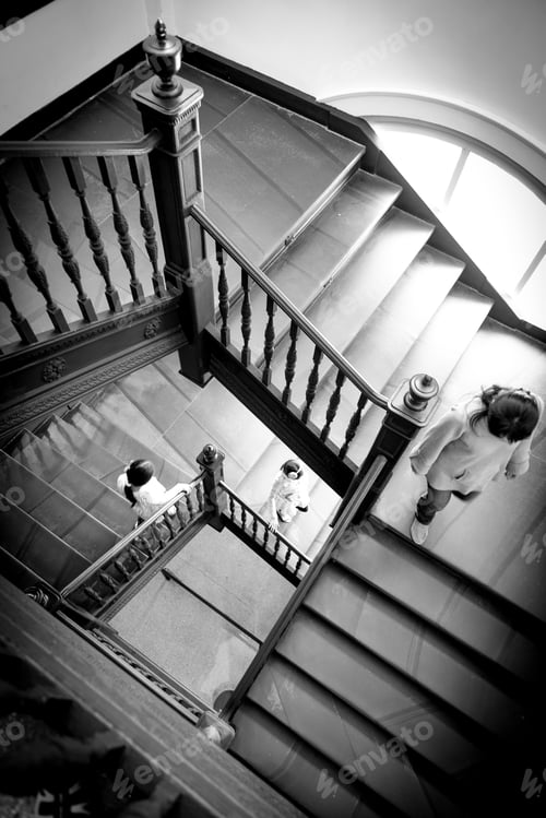 Preview: Looking down on spiral stairs