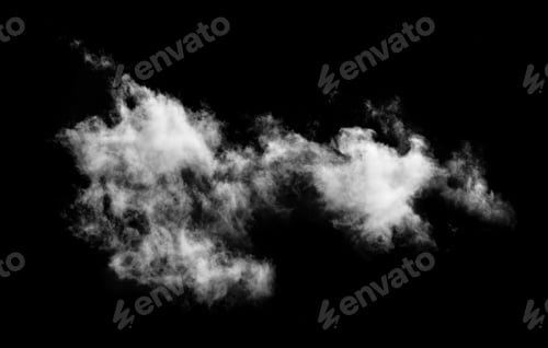 Preview: clouds on black background