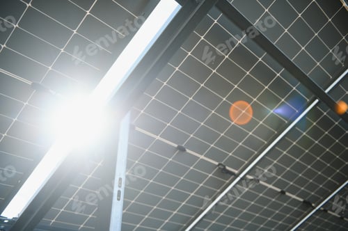 Preview: Power solar panels ,alternative clean green energy concept. Environmental protection
