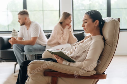 Preview: Offended by each other. Couple are at psychologist appointment