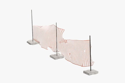 Preview: Damaged Orange Safety Netting
