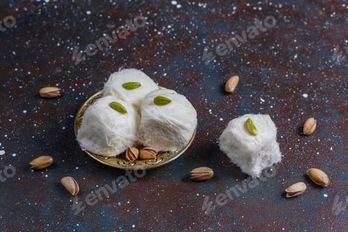 Preview: Turkish floss halva pishmanie,cotton candy dessert.