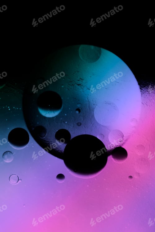 Preview: surreal fantasy space background with colorful planets